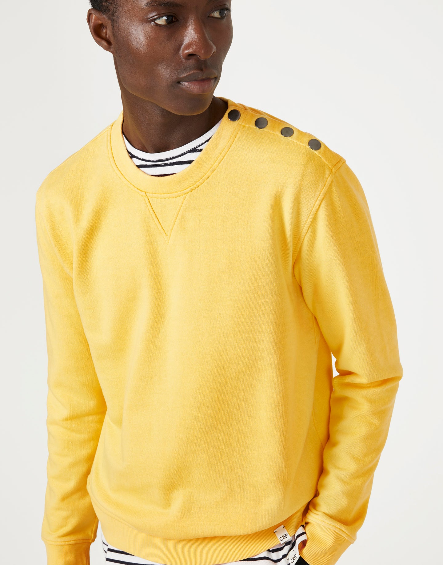 Cotton Popper shoulder sweatshirt